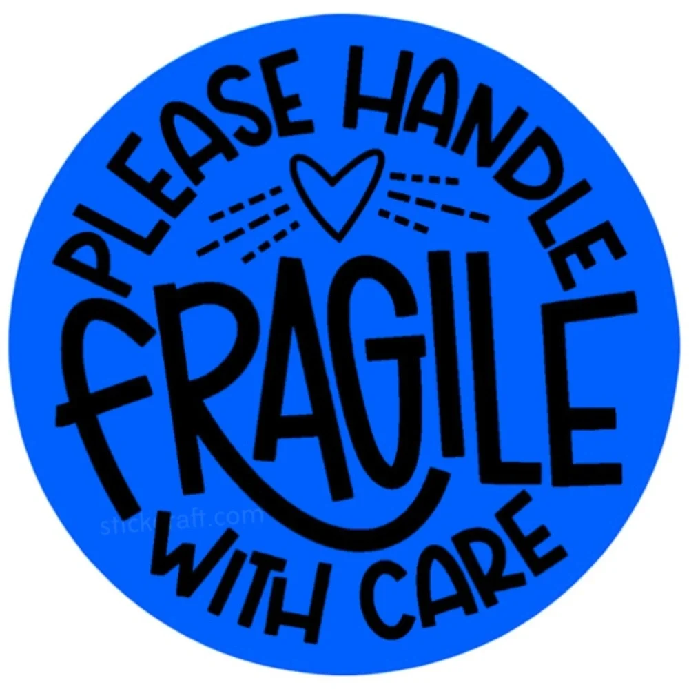 Please handle with care sticker, careful, label sticker 13 colors to choose from